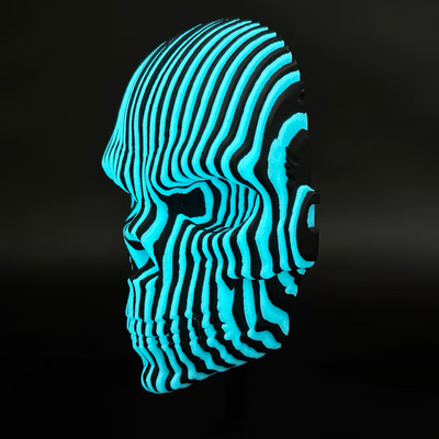 发光量子头骨3D打印恶作剧摆件跨境新品Luminous quantum skulls