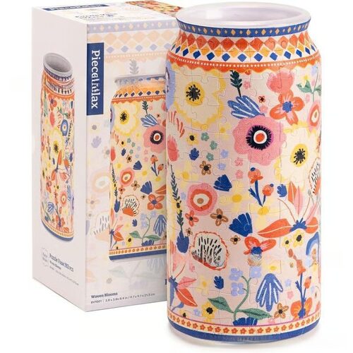 跨境新款Woven Blooms 3D Puzzle Flower Vase编织花朵3D拼图花瓶