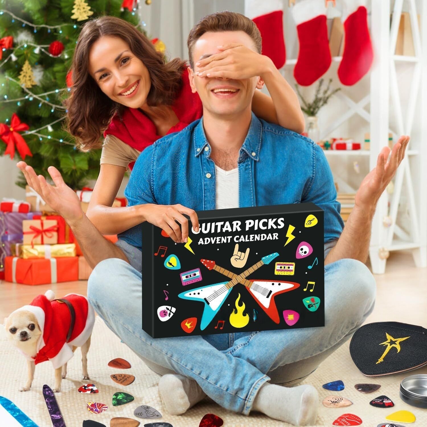 跨境 The Guitar Picks Advent Calendar 吉他拨片圣诞倒计时日历