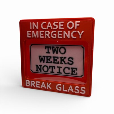 跨境新品Emergency Resignation Box | Break Glass For Your摆件