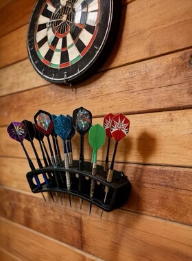 跨境新款 21-Slot Wall-Mounted Dart Rack 21-9插槽壁挂式飞镖架