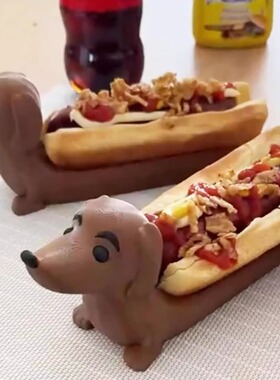 腊肠犬托盘热狗托盘餐桌装饰品跨境爆款亚马逊Dachshund Tray
