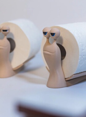 跨境新款Snail tissue holder 蜗牛纸巾架卫生纸卷筒架3d打印摆件