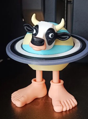 跨境新品Saturn calves 土星小牛可动关节玩具家居装饰3D打印摆件