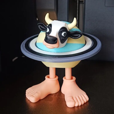 跨境新品Saturn calves 土星小牛可动关节玩具家居装饰3D打印摆件