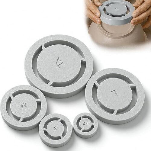 亚马逊新款 Pottery Foot Ring Tool 5件套陶艺底座模具工具套装