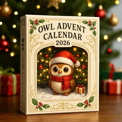 跨境新品 24 Days Owl Figure Blind Box 圣诞节猫头鹰降临日历