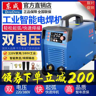 东成电焊机小型220/380v两用点焊机家用铜芯直流手工弧焊接机东城