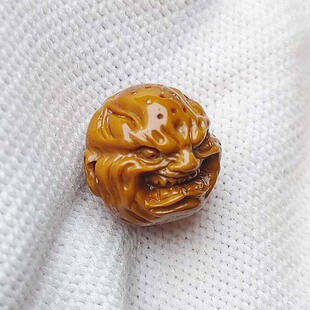 紫金鼠雕刻单籽三通肌肉恶僧山鬼颗文玩配饰顶珠脖挂男士珠108颗