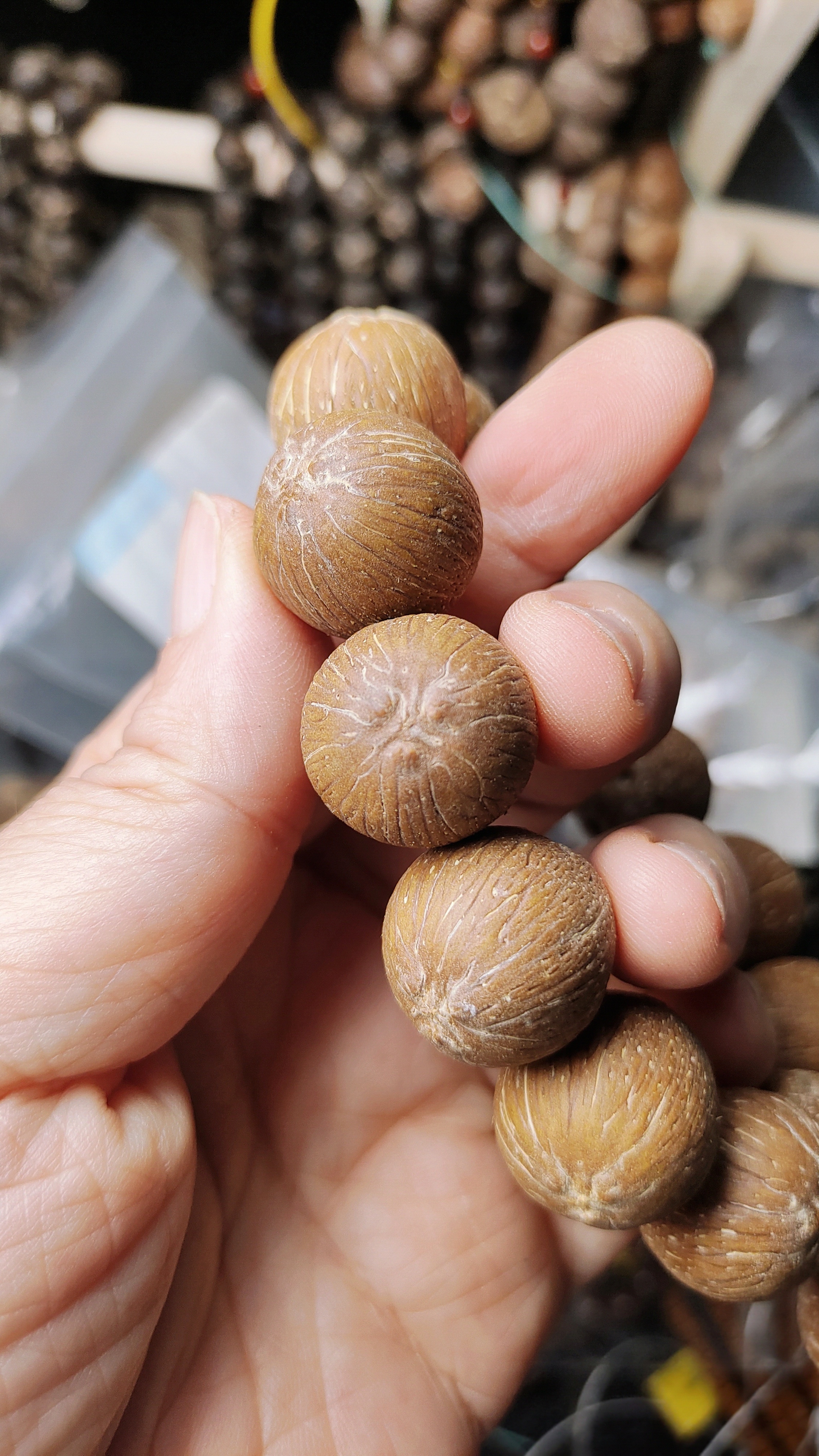 大紫金鼠菩提子手串原籽皮正圆文玩绕指柔叠戴佛珠念黄皮前鼠后猫