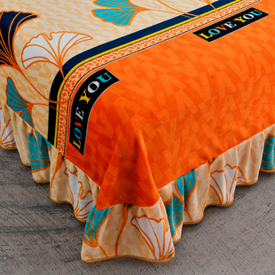 冬季床裙款牛奶绒床单单件冬季加绒单面毛绒法兰绒双人床单不掉毛