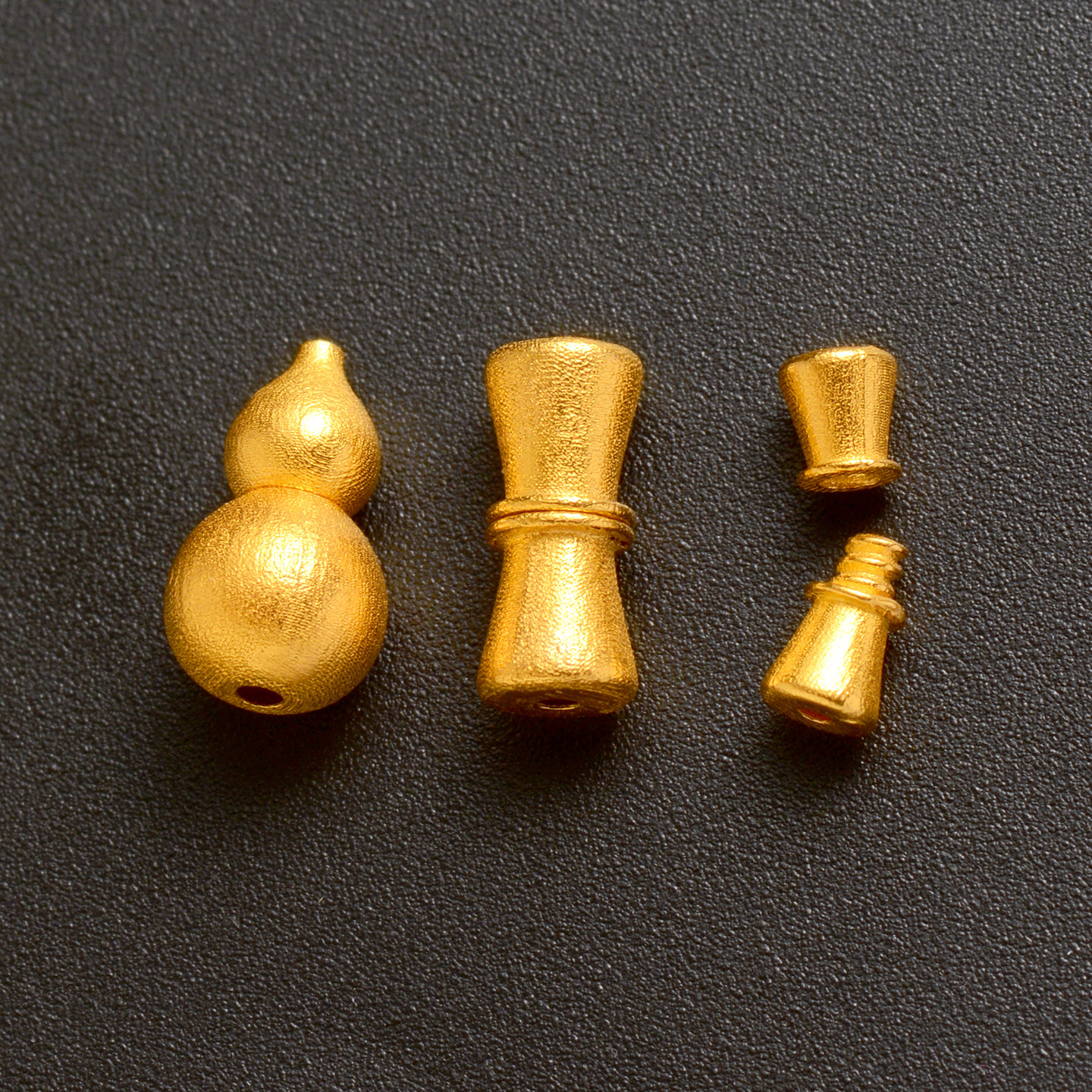 18k金古法金螺丝扣珍珠项链扣连接扣葫芦扣头小蛮腰收尾扣diy配件