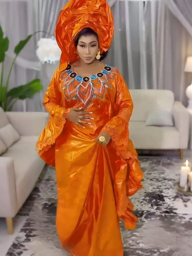 2026新款民族风时尚宽松长裙非洲大码女装连衣裙african dress