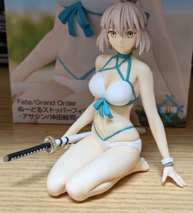 日版FuRyu fate go saber冲田总司泳装泡面压手办正版现货无盒