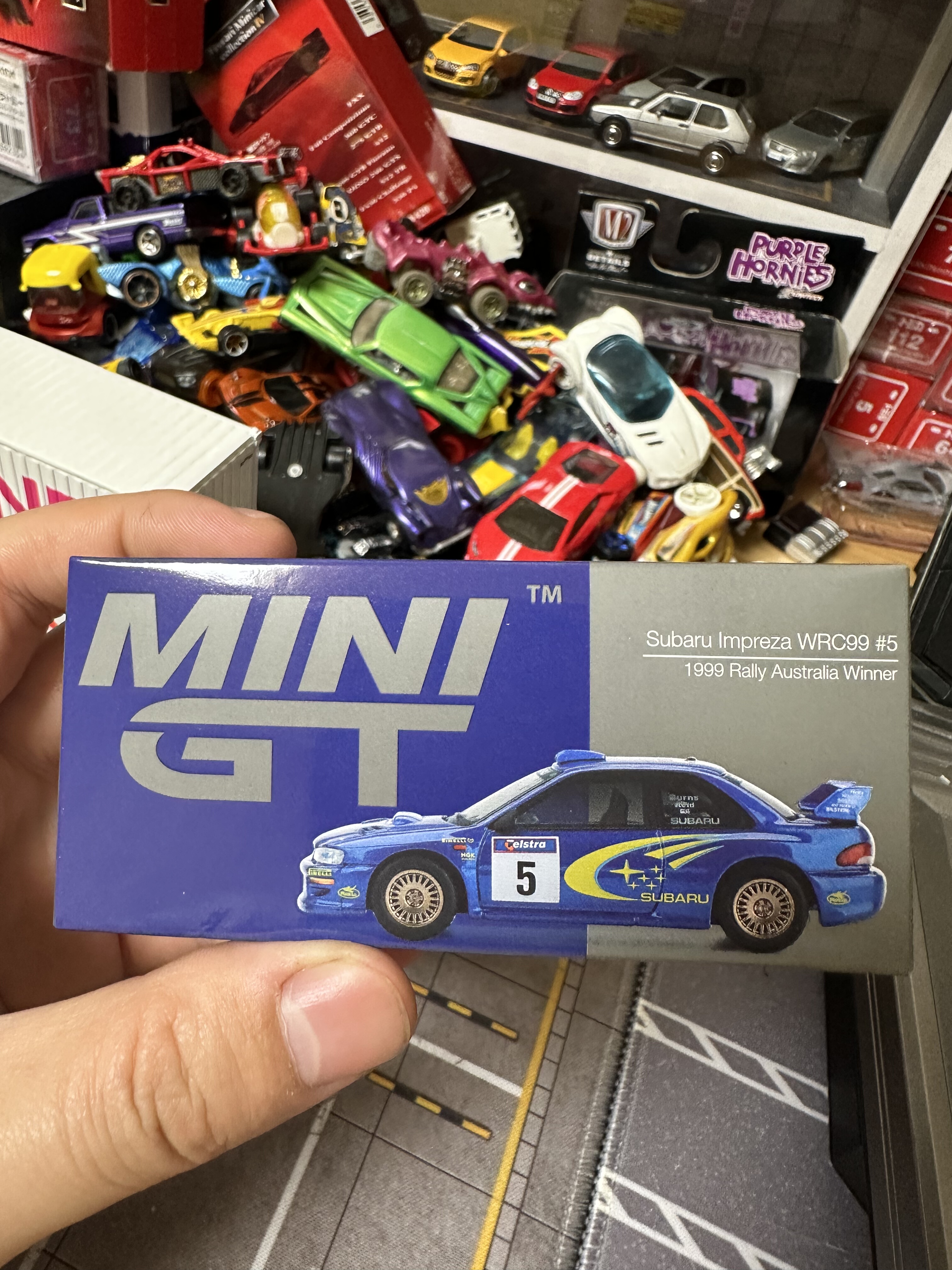 MINIGT 986号 斯巴鲁Impreza WRC99 5，1999澳洲拉力赛冠军车