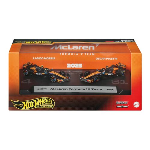 风火轮 hotwheels F1方程式赛车2025冠军车队 迈凯轮 双车套装