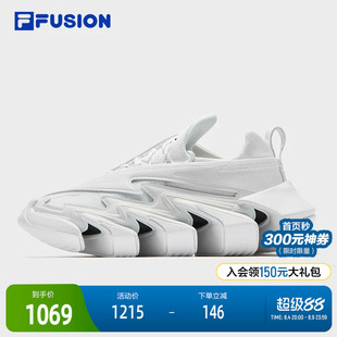 FILA FUSION斐乐潮牌SAWTOOTH未来潮鞋女2025秋新款锯齿鞋跑步鞋
