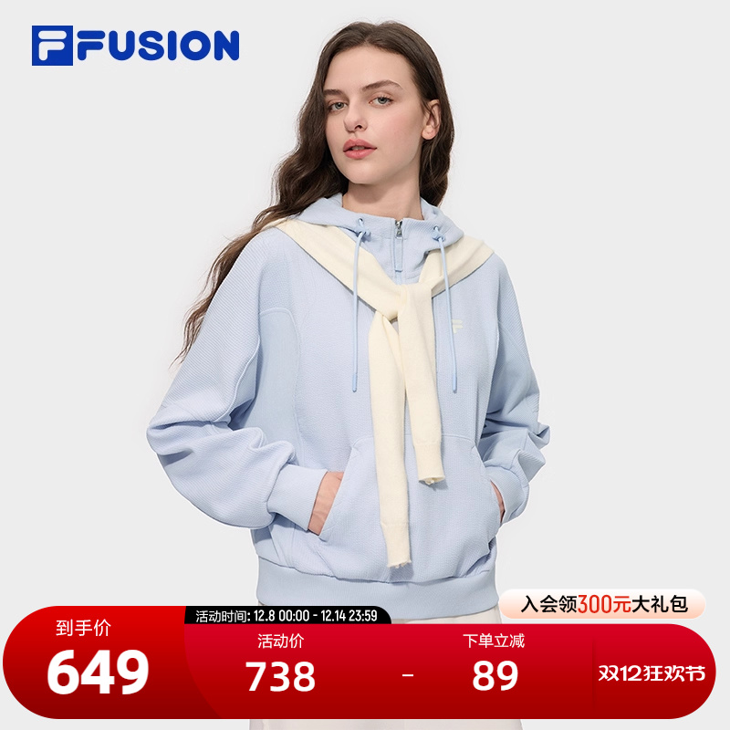 FILAFUSION斐乐女子连帽卫衣