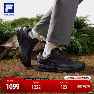 眼界2|FILA斐乐BOA革面运动鞋男鞋2026春季新款牛皮防水越野跑鞋