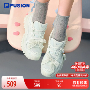 斐乐硬糖 DX丨FILA潮牌厚底增高老爹鞋女鞋流苏花边休闲鞋出街