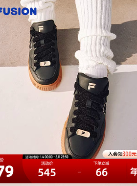 FILA FUSION斐乐潮牌女鞋STACK场下滑板鞋季饼干鞋运动鞋