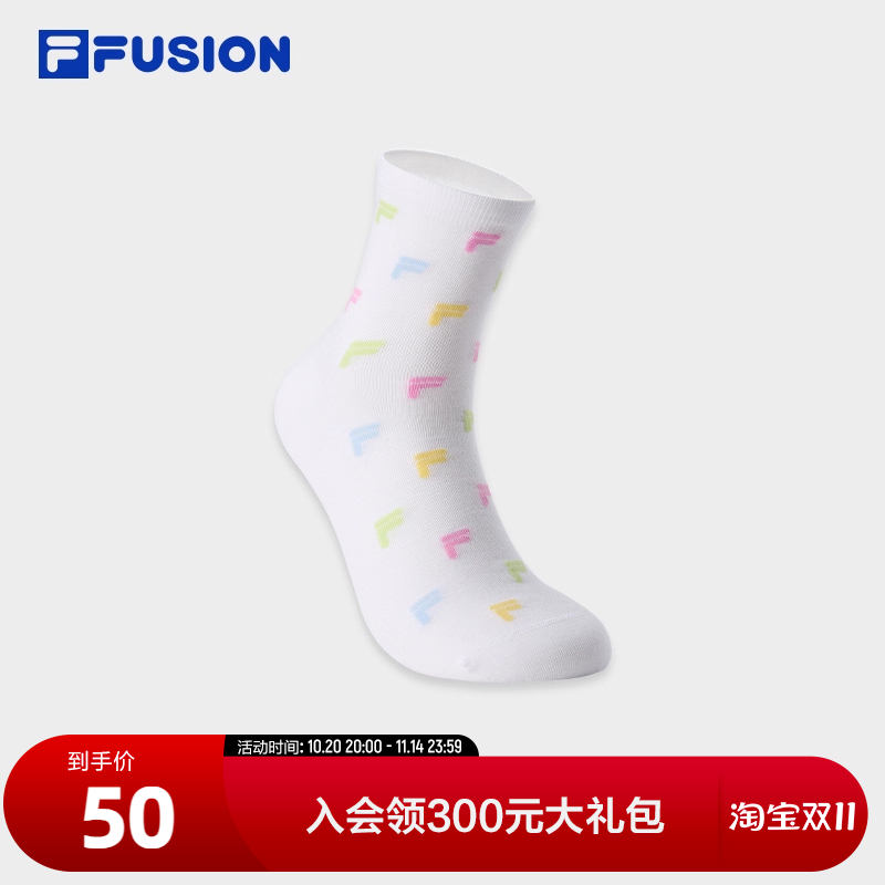 FILAFUSION斐乐中性中腰袜