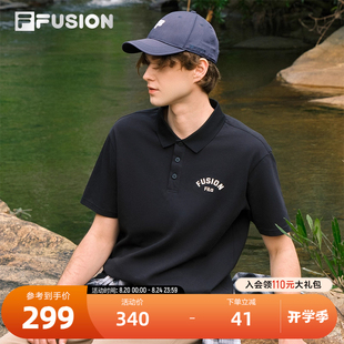 休闲宽松上衣 FILA FUSION斐乐潮牌男子针织短袖 POLO衫 2025夏新款