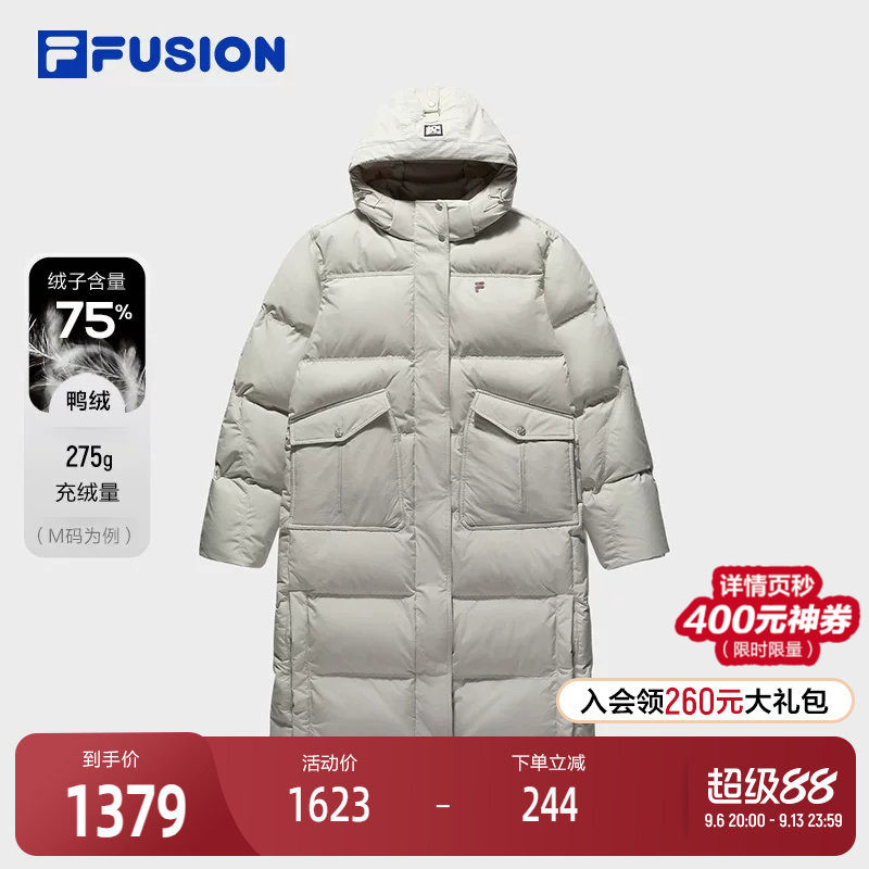 FILAFUSION斐乐潮女长款羽绒服