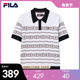 POLO领短袖 上衣 FILA 基础百搭时尚 斐乐编织衫 女2022秋季