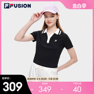 FILAFUSION斐乐女子短袖POLO衫