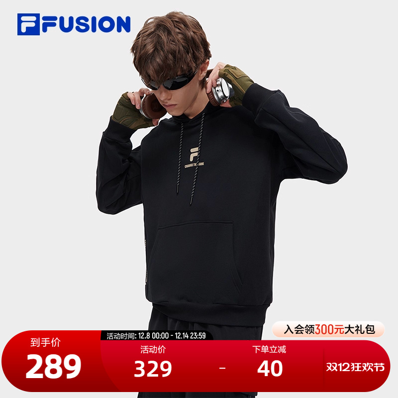 FILAFUSION斐乐男针织连帽上衣