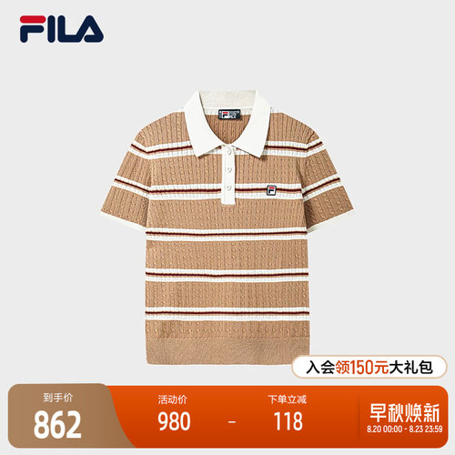 FILA斐乐女子短袖编织衫
