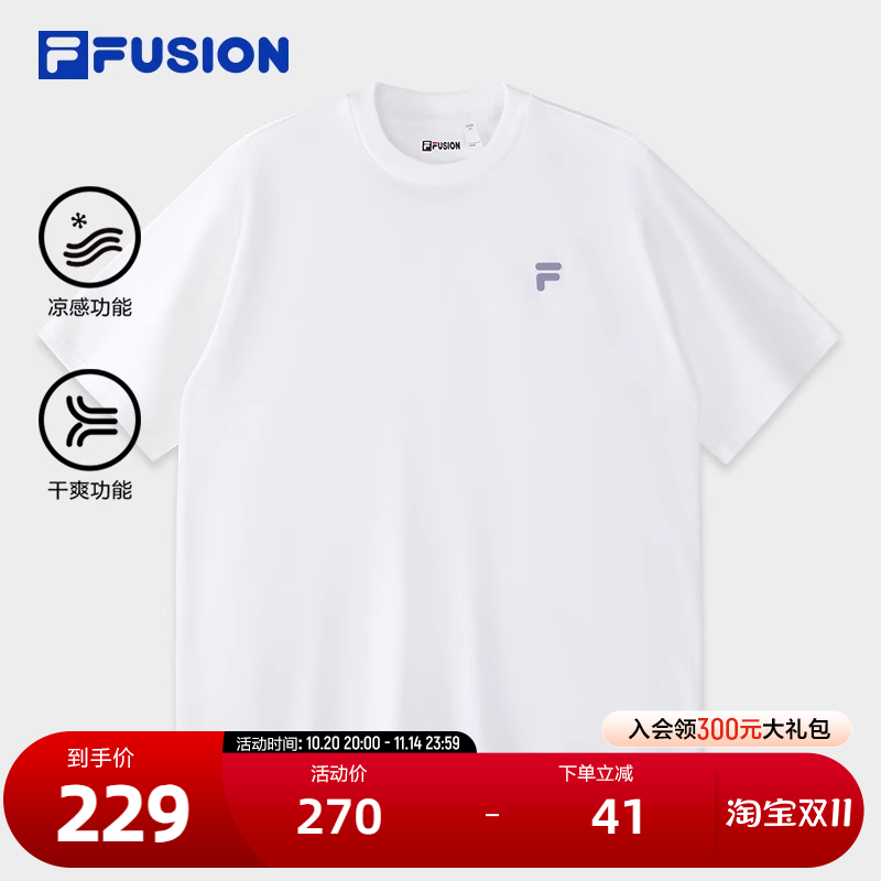 FILAFUSION斐乐男子短袖T