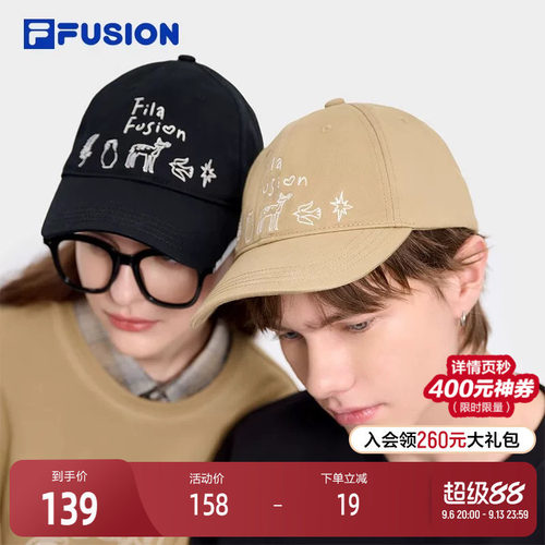 FILAFUSION斐乐情侣棒球帽