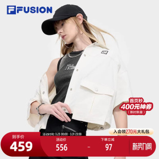 工装 FILA 新款 2024秋季 外套 FUSION斐乐潮牌女子衬衫