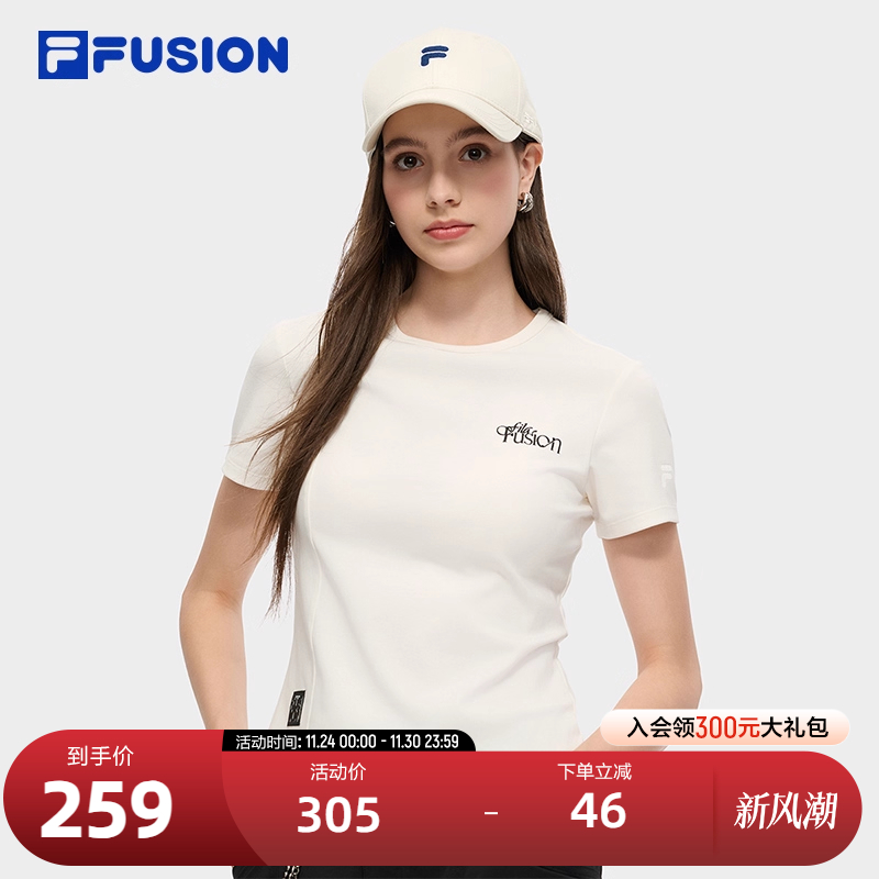 FILAFUSION斐乐女士针织短袖衫