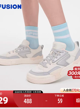 FILA FUSION斐乐潮牌女鞋MANUAL专业滑板鞋2024夏新款休闲运动鞋