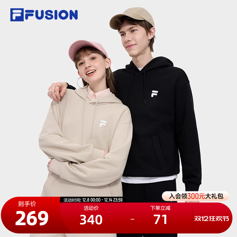 FILAFUSION斐乐情侣连帽卫衣