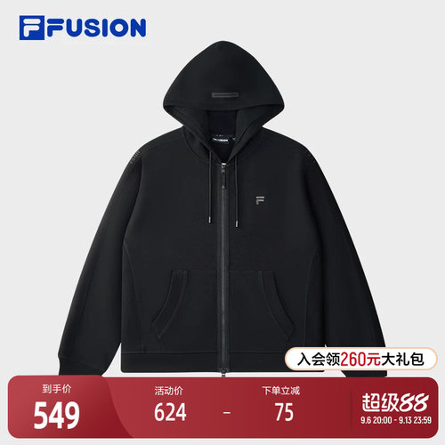 FILAFUSION斐乐男针织连帽外套