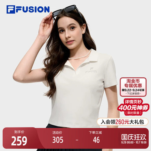 FILAFUSION斐乐女子短袖POLO