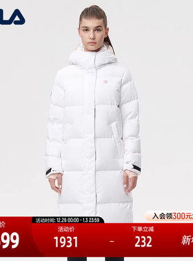 FILA ATHLETICS斐乐女子长羽绒服秋冬百搭休闲保暖羽绒休闲服
