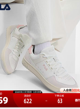 FILA 斐乐官方女鞋TARGA复古板鞋2025春季新款圆盾鞋休闲鞋小白鞋