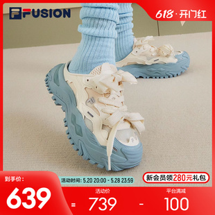 2023秋季 新款 MULE女鞋 运动拖鞋 FUSION斐乐潮牌BIANCO 厚底鞋 FILA