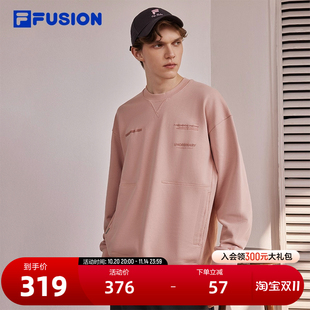时尚 FILA 冬季 针织套头衫 宽松卫衣 FUSION斐乐潮牌情侣款