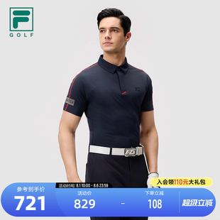 高尔夫运动基础上衣 FILA 斐乐官方男子针织短袖 POLO衫 2024秋新款