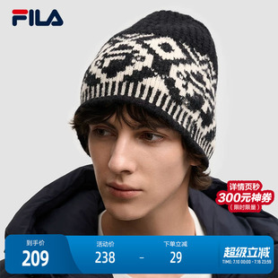 FILA 斐乐官方女帽针织帽2025冬季新款时尚休闲帽保暖帽子毛线帽