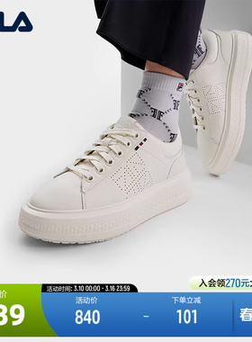 FILA 斐乐官方女鞋BASELINE复古运动鞋2024冬新款千层鞋休闲板鞋