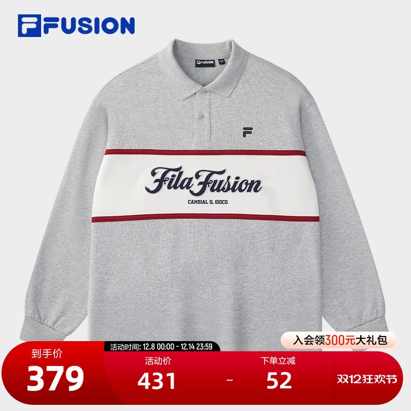 FILAFUSION斐乐情侣长袖POLO