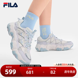 6复古运动鞋 FLUID 2025夏新款 猫爪鞋 FILA 6代休闲鞋 斐乐官方女鞋