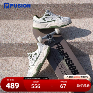 FUSION斐乐潮牌男鞋 酷板鞋 BANK 2025夏新款 3代 III滑板生活鞋 FILA